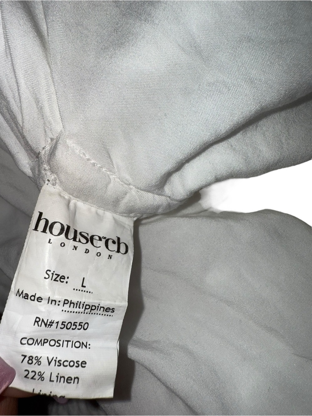 House Of CB Loie White Ruched Gathered Maxi Skirt Large - Picture 7 of 7